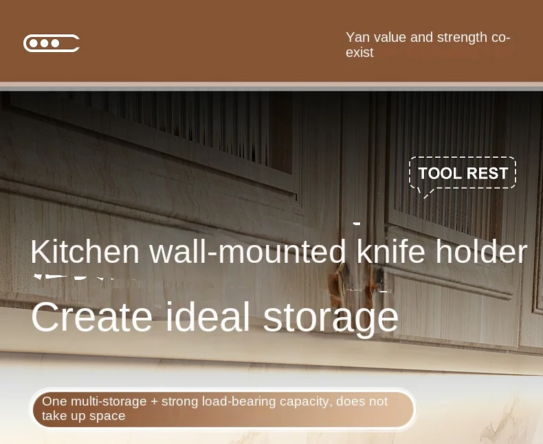 Wall-mounted knife rack for kitchen - Image 9