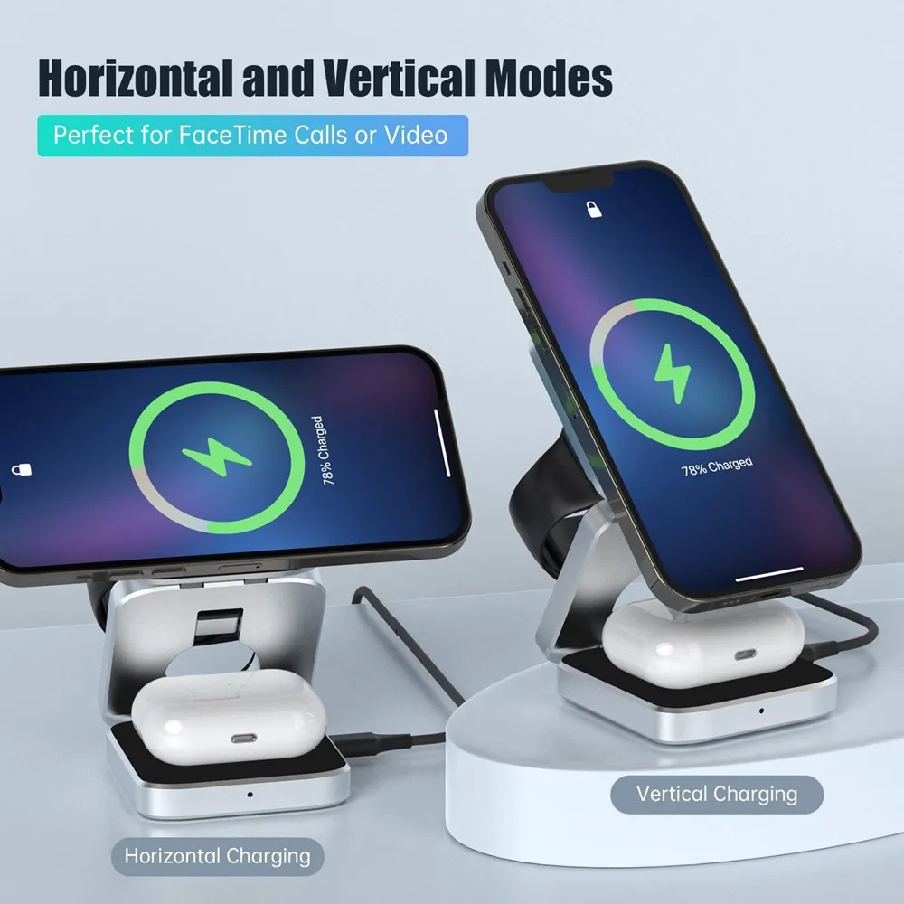 Portable Magnetic Wireless Charger Stand - Image 3