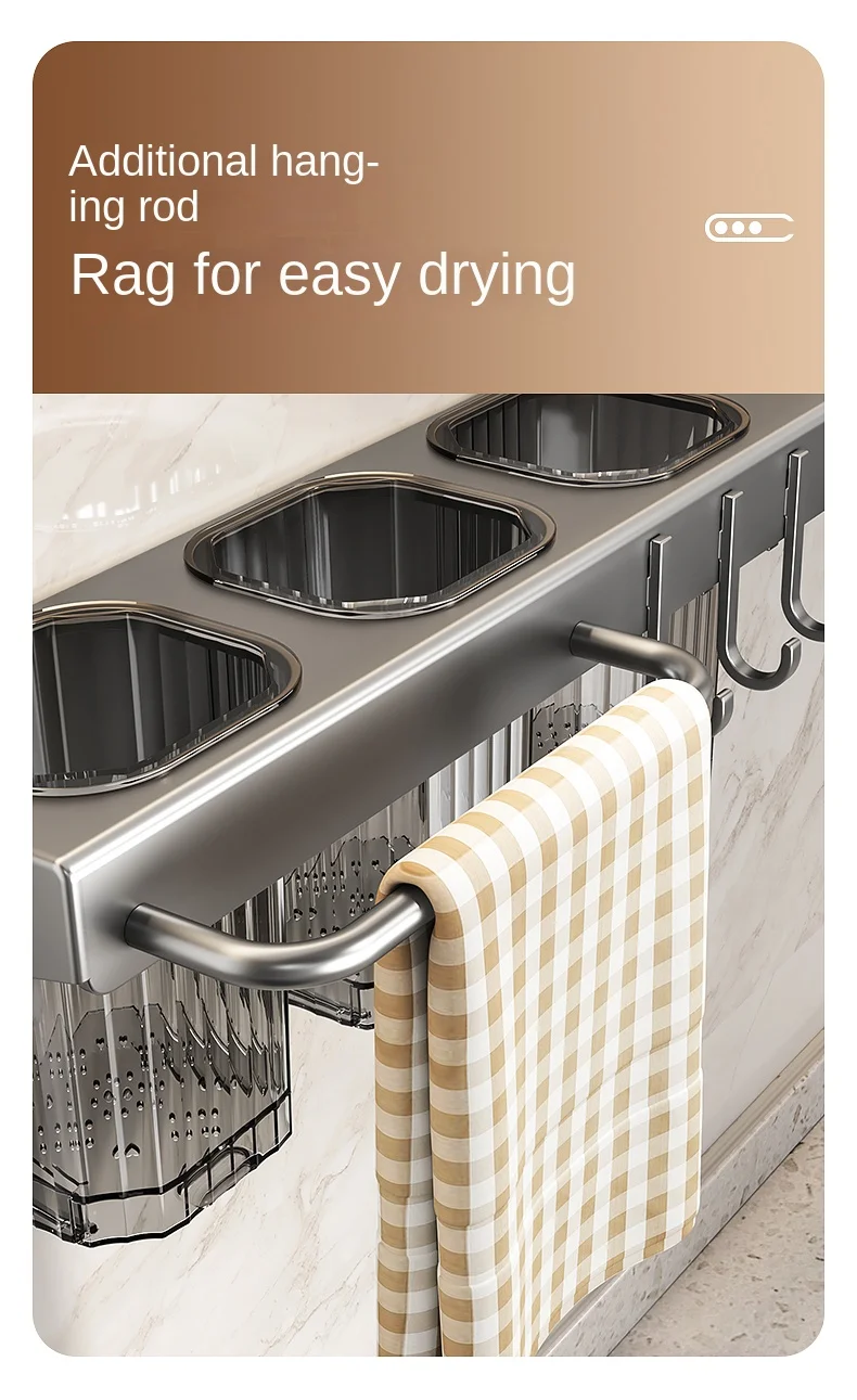 Wall-mounted knife rack for kitchen - Image 24