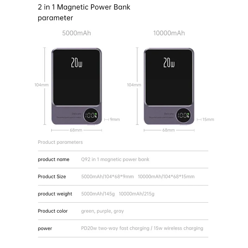 Magnetic Mini Power Bank For Iphone Huawei - Image 16