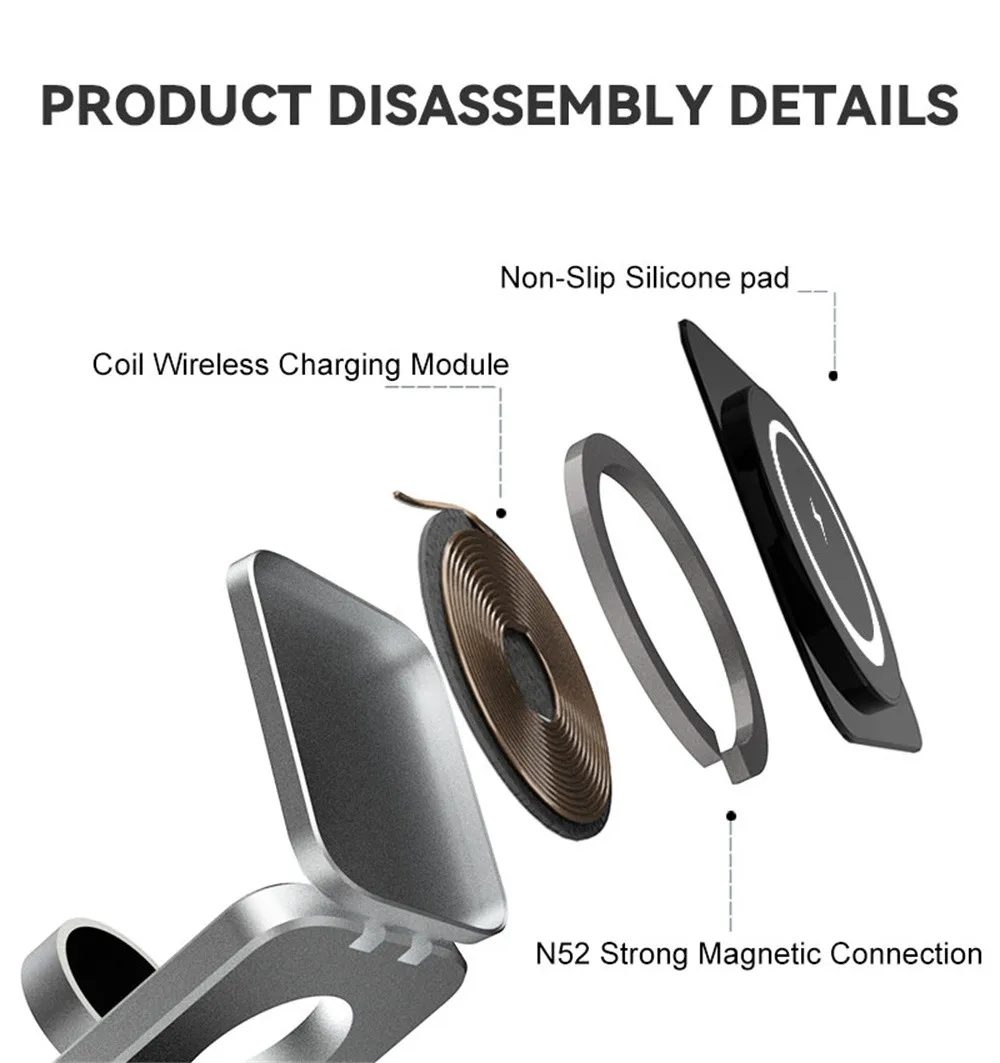 Portable Magnetic Wireless Charger Stand - Image 22