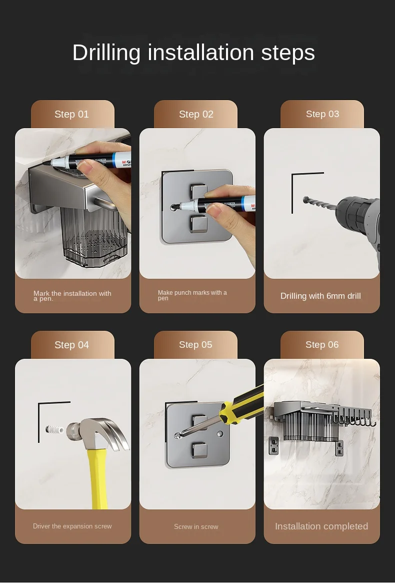 Wall-mounted knife rack for kitchen - Image 30