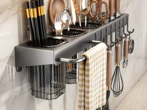 Wall-mounted knife rack for kitchen