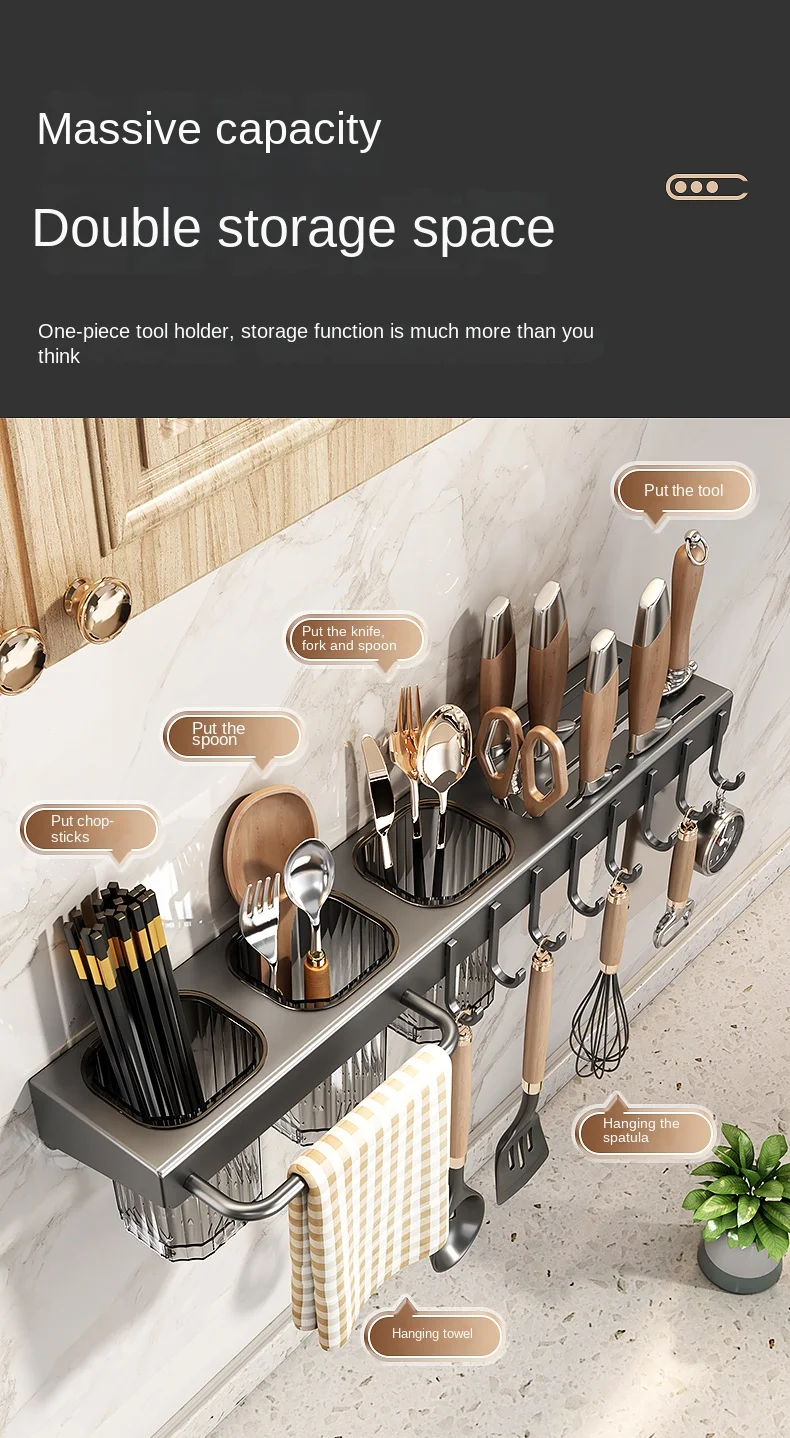 Wall-mounted knife rack for kitchen - Image 12