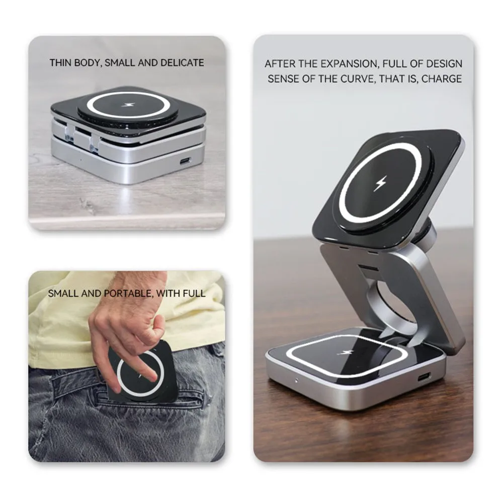 Portable Magnetic Wireless Charger Stand - Image 6