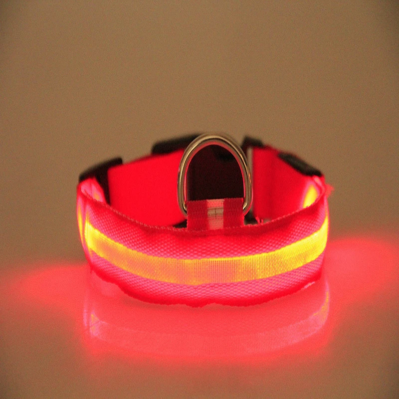 Dog Night Safety Collar Nylon LED Night Light USB Automatic Flashing Fluorescent Protection for Dog's Travel - Image 15