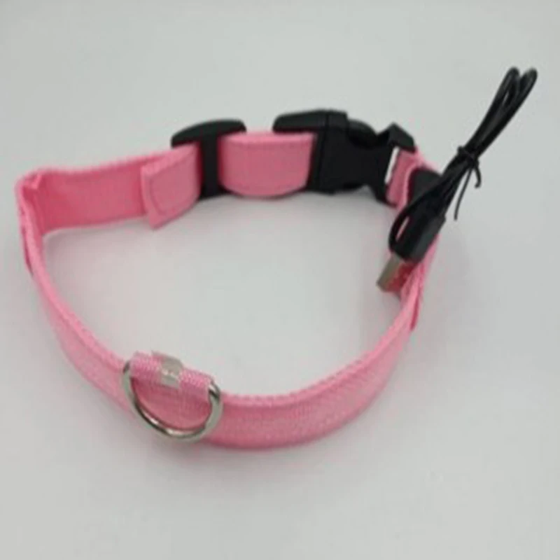 Dog Night Safety Collar Nylon LED Night Light USB Automatic Flashing Fluorescent Protection for Dog's Travel - Image 10