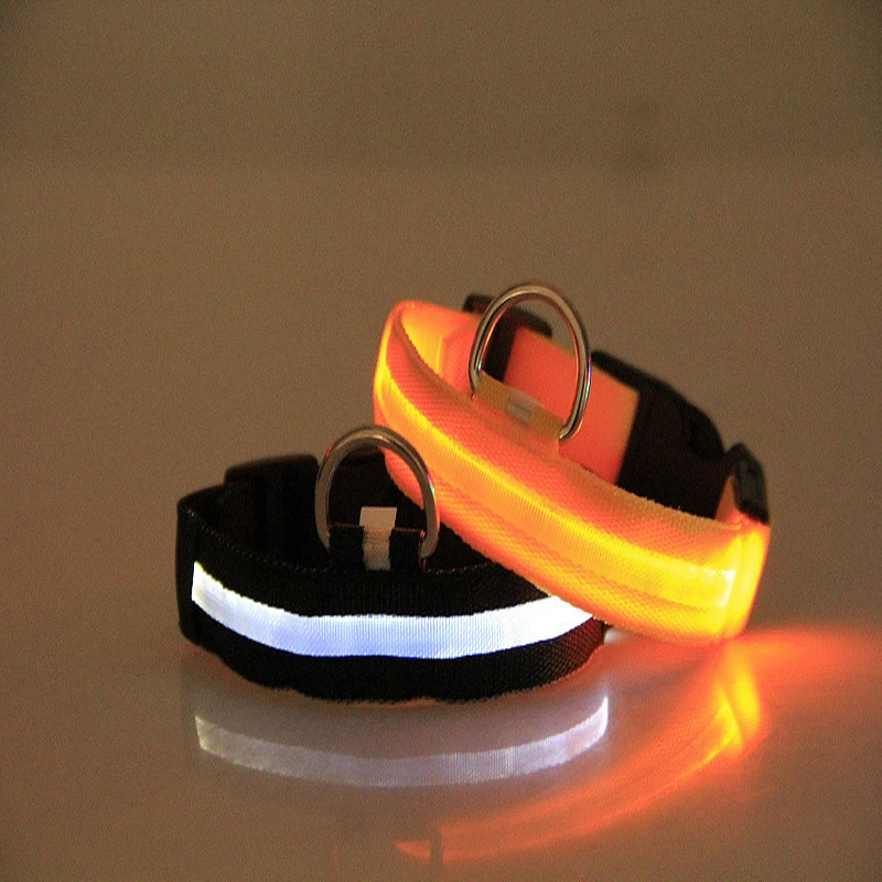 Dog Night Safety Collar Nylon LED Night Light USB Automatic Flashing Fluorescent Protection for Dog's Travel - Image 23