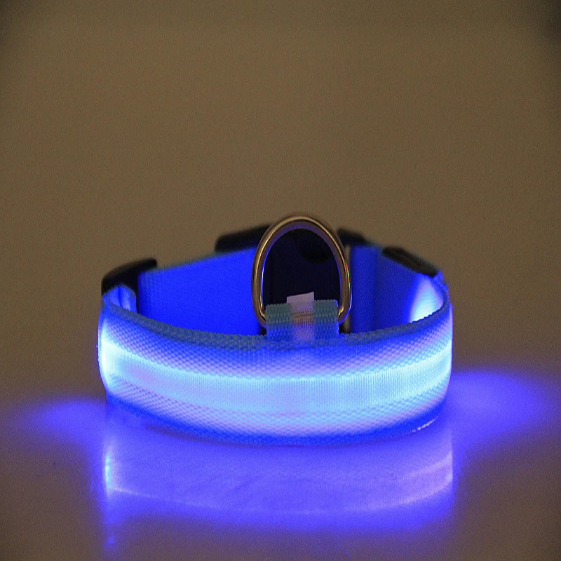 Dog Night Safety Collar Nylon LED Night Light USB Automatic Flashing Fluorescent Protection for Dog's Travel - Image 13
