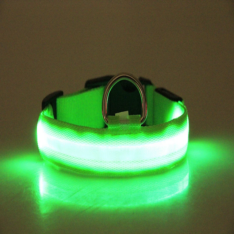 Dog Night Safety Collar Nylon LED Night Light USB Automatic Flashing Fluorescent Protection for Dog's Travel - Image 14