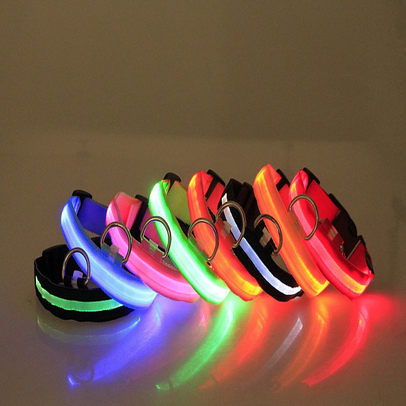 Dog Night Safety Collar Nylon LED Night Light USB Automatic Flashing Fluorescent Protection for Dog's Travel - Image 21