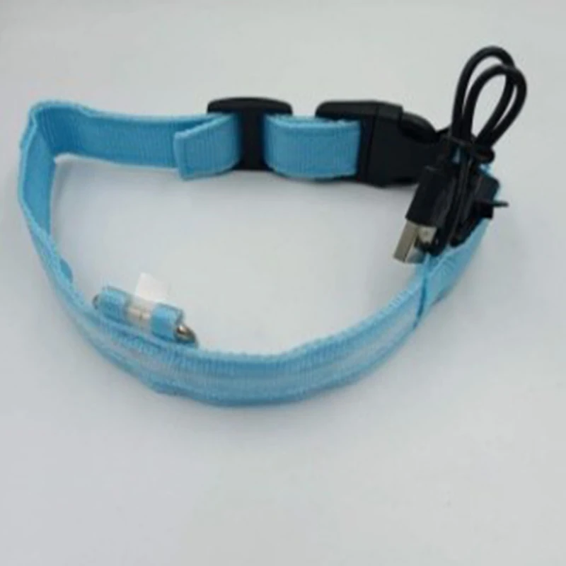 Dog Night Safety Collar Nylon LED Night Light USB Automatic Flashing Fluorescent Protection for Dog's Travel - Image 18